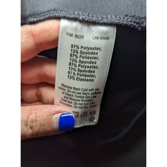 Asics CALI PERFORMANCE PANT Black White largeElastic Waist Athletic Pants - Picture 11 of 16